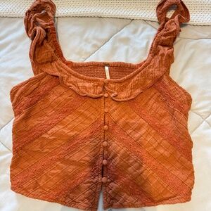 Free People Orange Tank Top